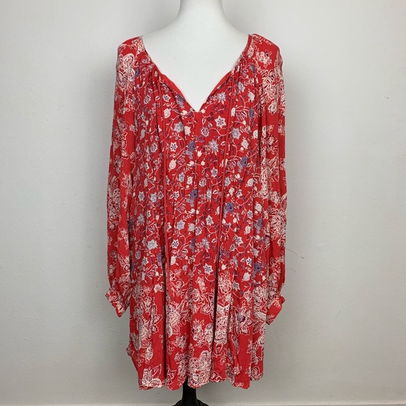 Free People Dresses & Skirts - NEW Free People Long Sleeve Boho Mini Dress Sz M